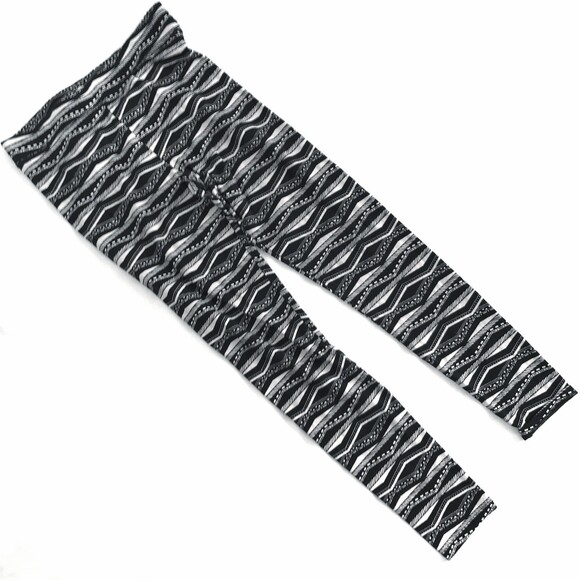 PINK Victoria's Secret VS Dog Small Black White Cotton Geometric Leggings - Picture 2 of 10